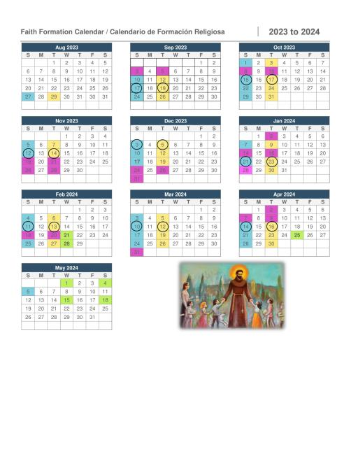 CCD calendar page 1